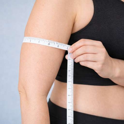 Exemplo de medição da circunferência do braço