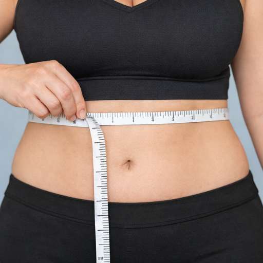 Exemplo de medição da cintura